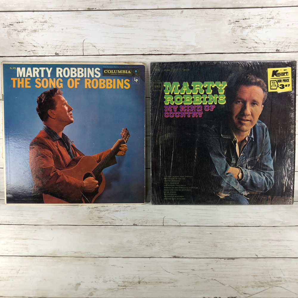Marty Robbins Vinyl Record Lot The Song of Robbins & My Kind of Country Columbia
